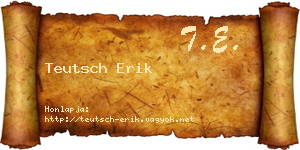 Teutsch Erik névjegykártya